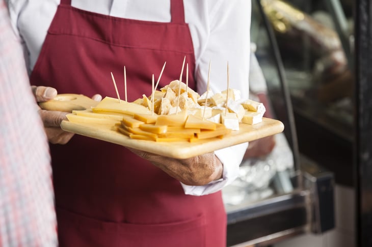 Free samples of cheese