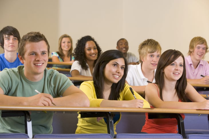 College students listen to a lecture