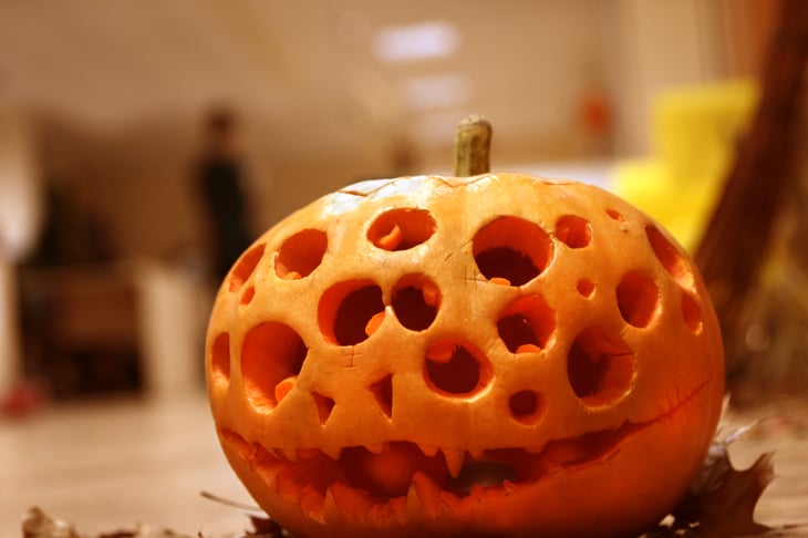 Pumpkin with holes