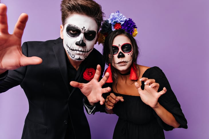 People with painted faces