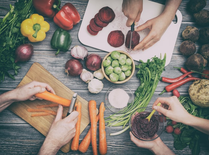 organic vegetables food prep foodie
