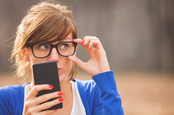 Girl with cellphone