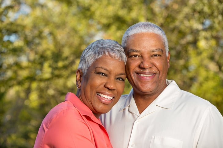Senior black couple