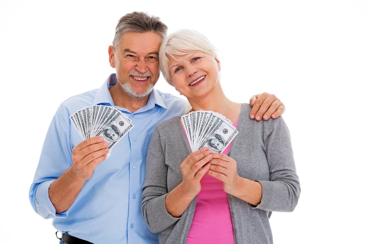 Senior Couple w Cash