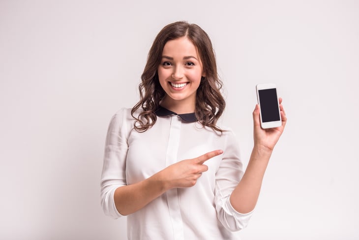 Woman with cellphone
