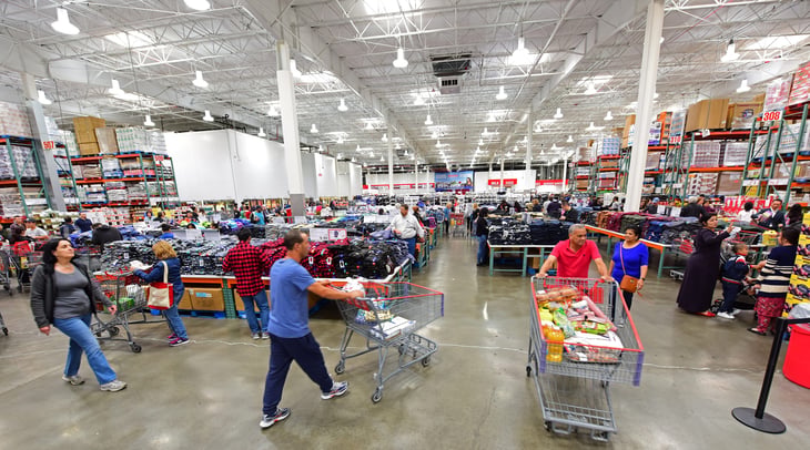 Shoppers at Costco