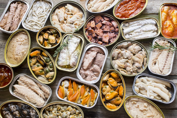 Canned fish and seafood