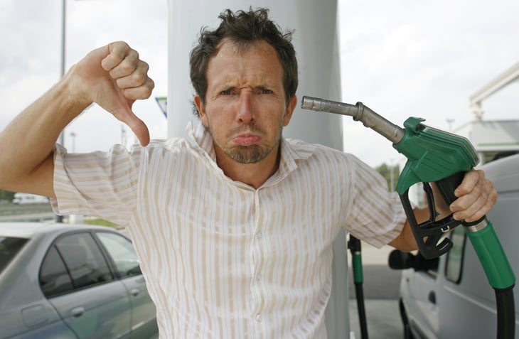 Man at gas pump