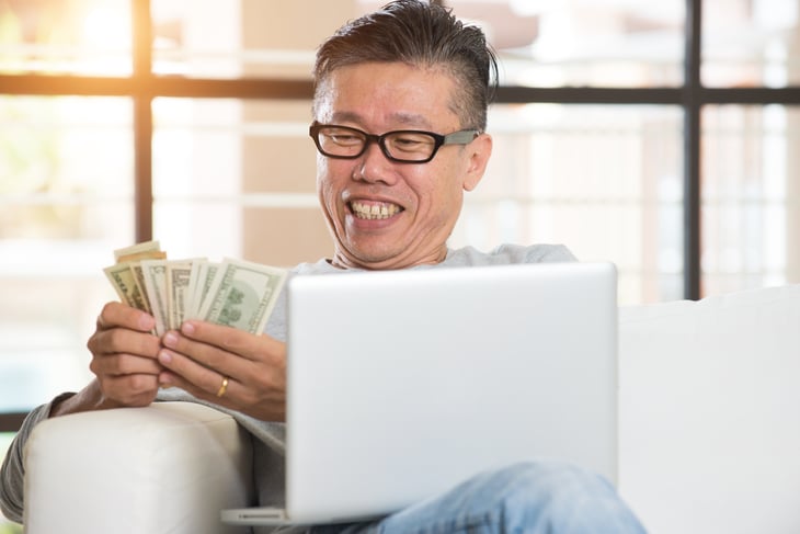 Retiree with money
