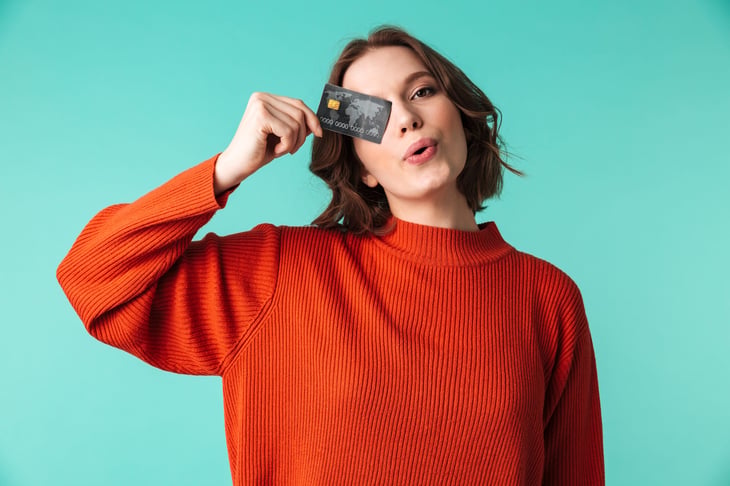 Woman with credit card