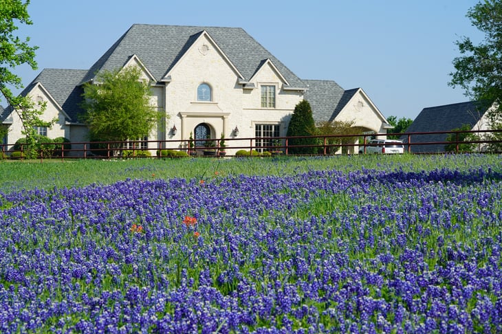House in the countryside of Texas