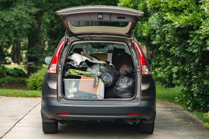 Packing up a car