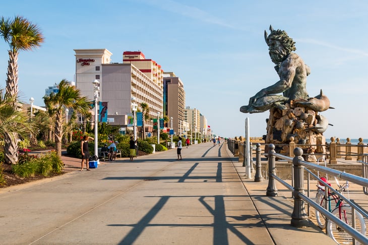 Boardwalk in Virginia Beach, Va.