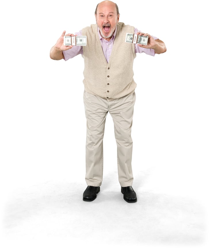 Senior Man w Money