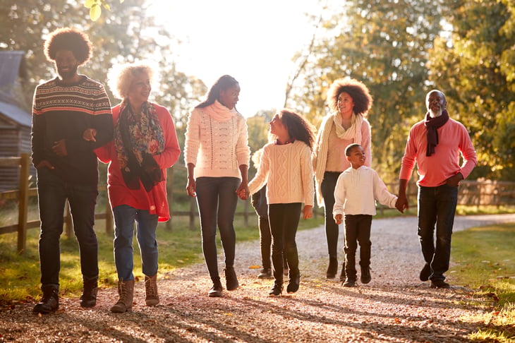 Multi Generation Family black african american
