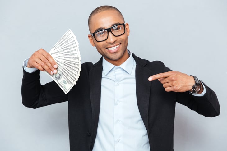 Man with money
