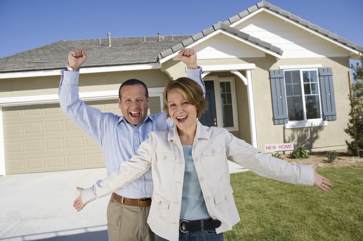 Happy homeowners