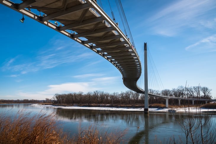 Bob Kerrey Pedestrian Bridge in Omaha, Nebraska