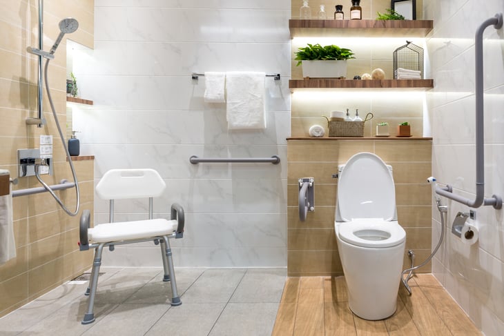 handicapped accessible bathroom disabled senior elderly