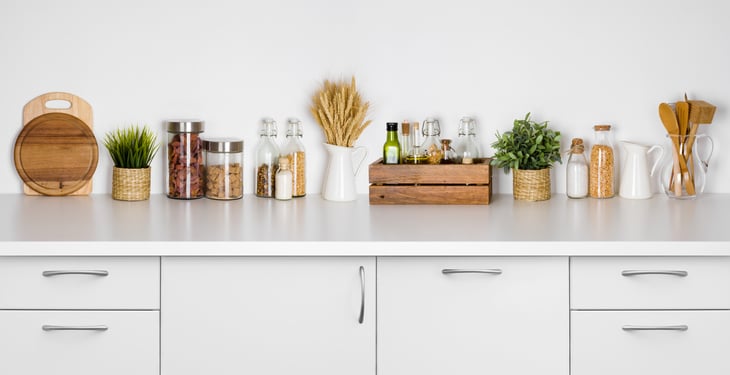 Kitchen shelf utensils white