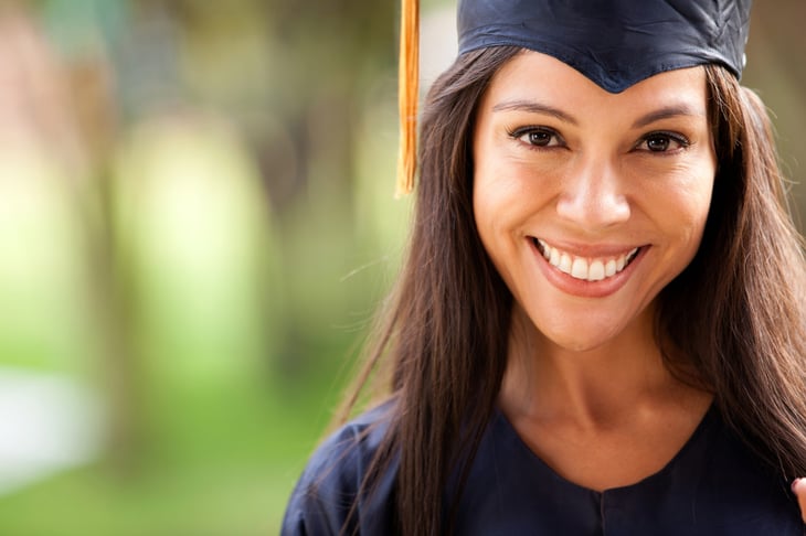 Woman college graduate