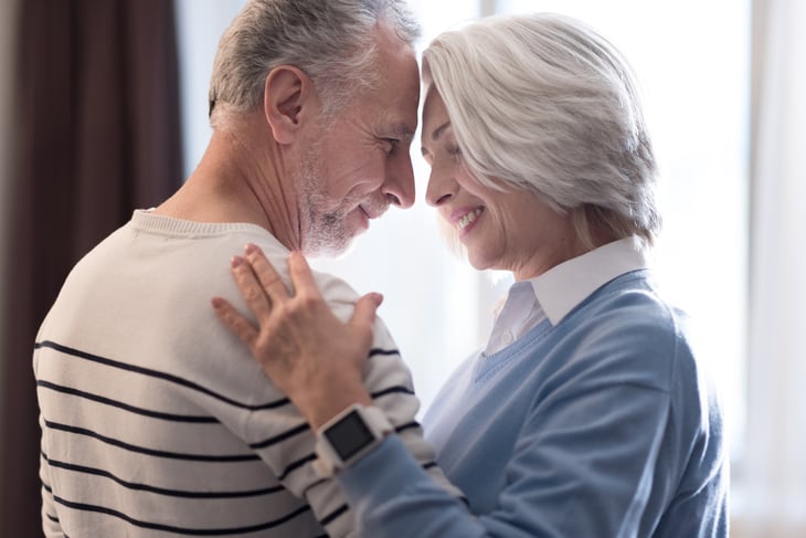 Happy older couple