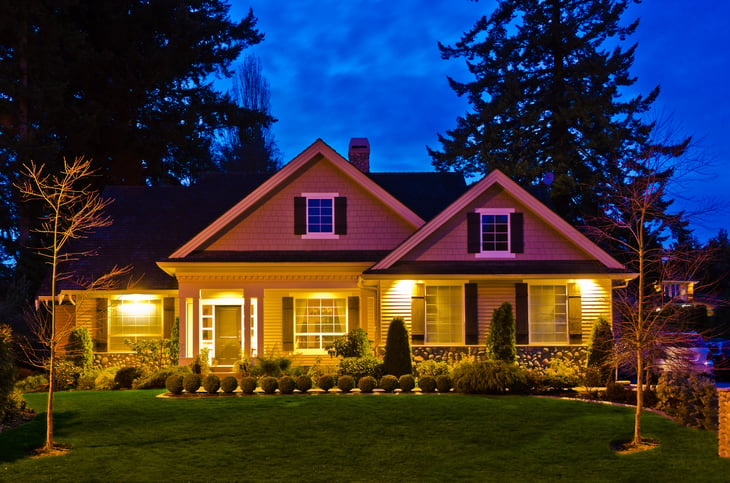 lighting house night dark exterior