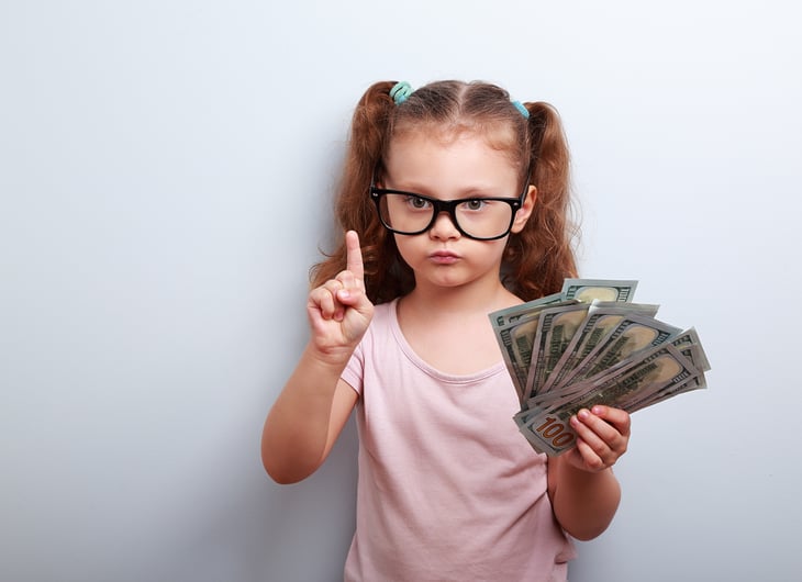 Girl with cash