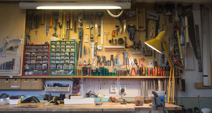 tools in a workshop