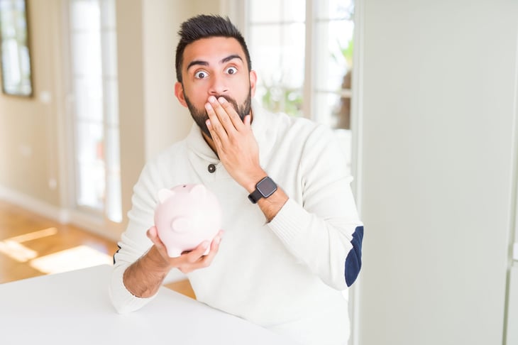 Man making financial mistake