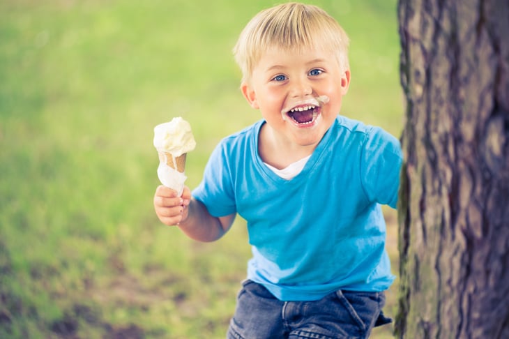 Boy with ice cream
