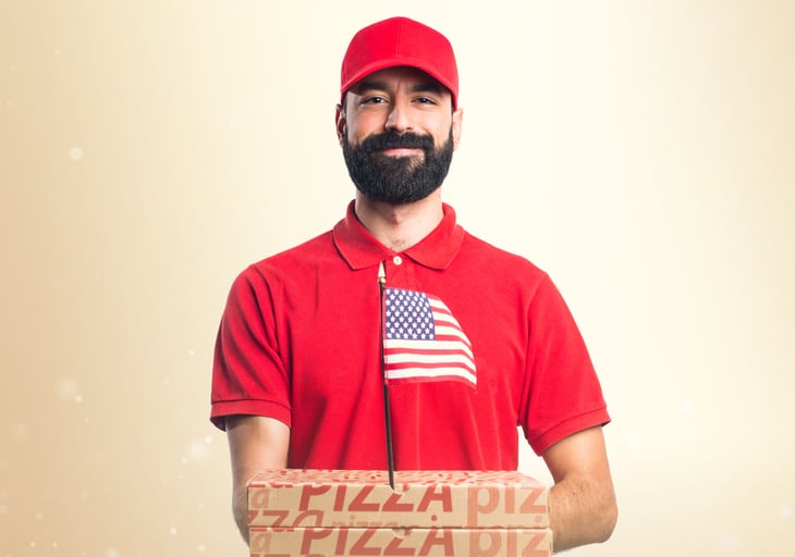 Pizza delivery man