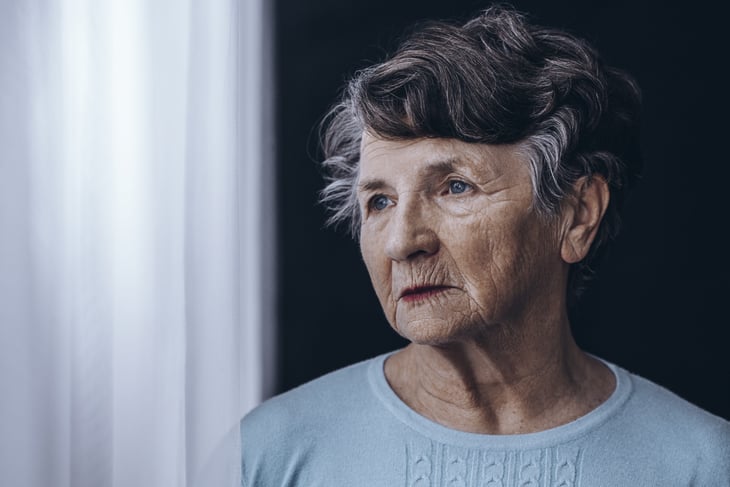 Senior woman in nursing home