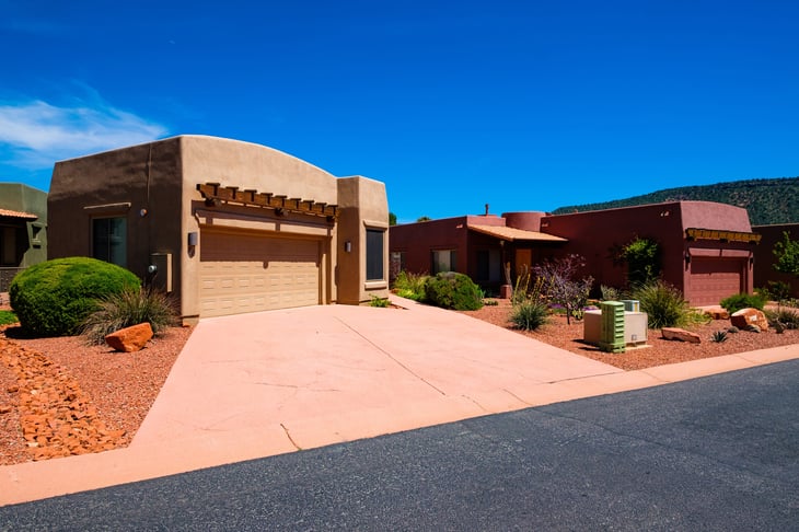 Abode-style house in Oak Creek, Arizona