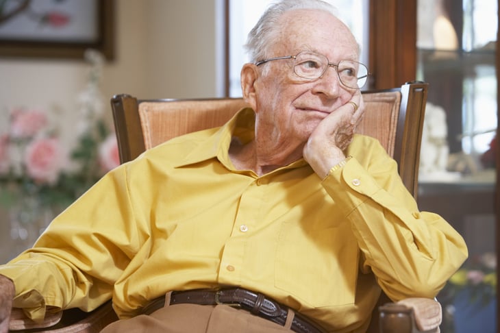 A bored senior regretting retirement