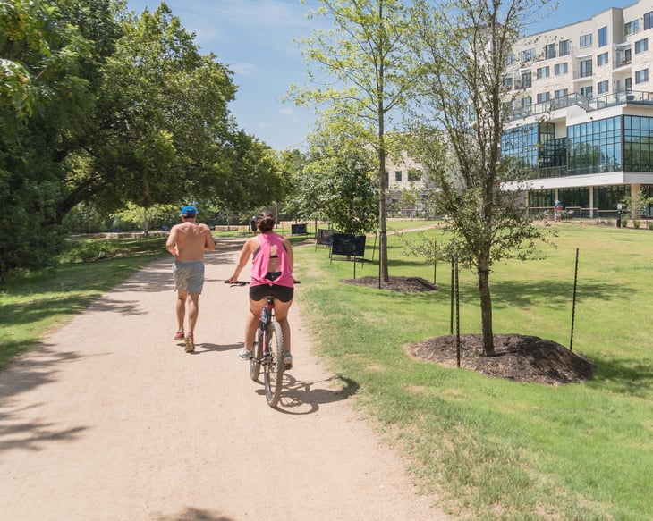 People riding bikes in Austin, Texas