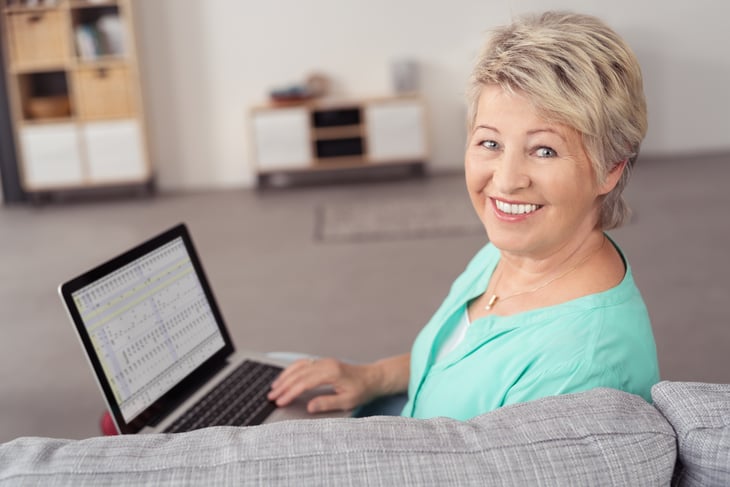 Senior woman on computer