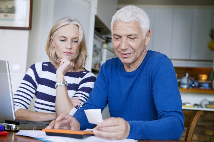 Older couple planning for retirement