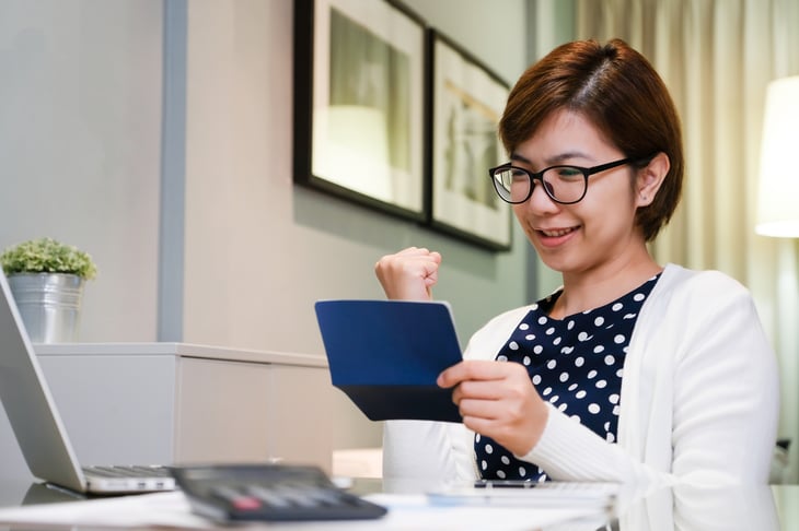 Online bank customer