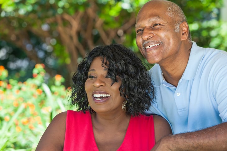 Happy retired couple