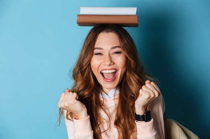 Woman with books