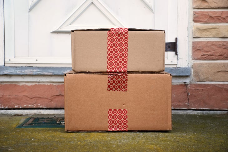 Target packages delivered to a front door