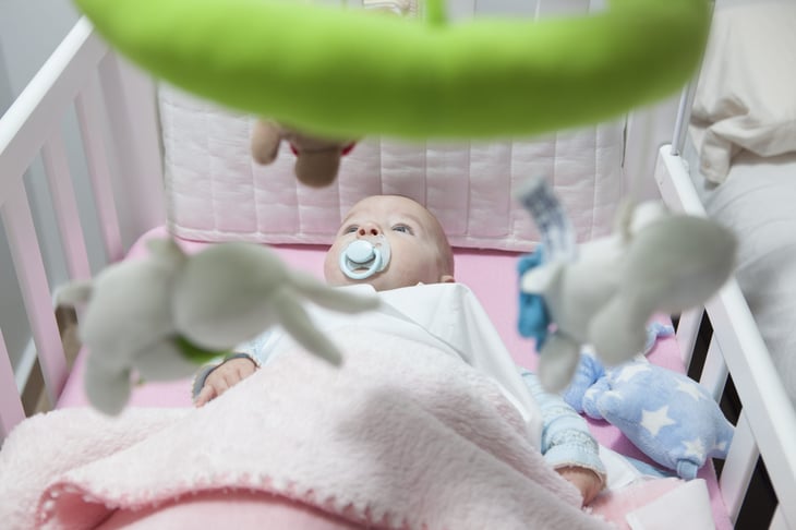 Baby in a crib