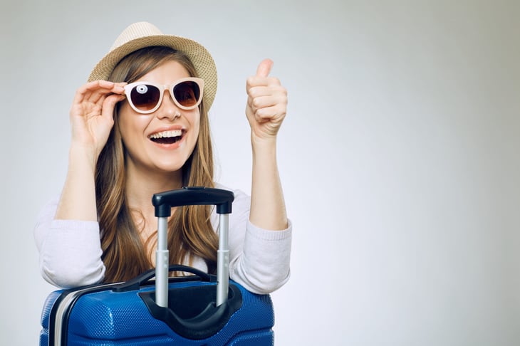 Happy traveler
