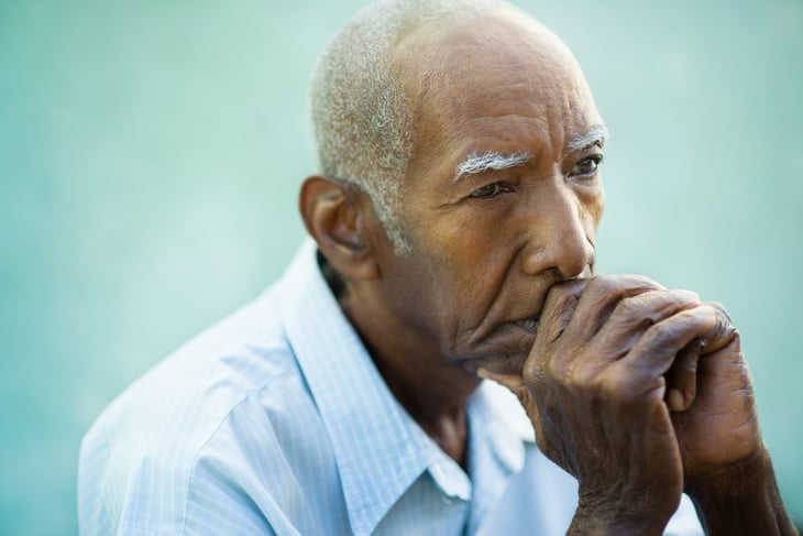 Sad senior man