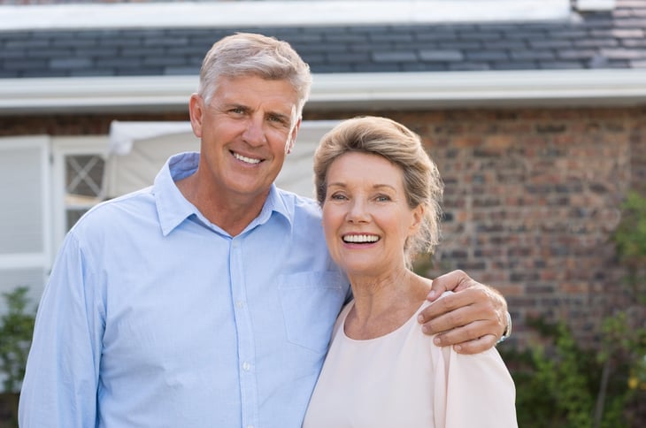 Portrait of a happy senior couple