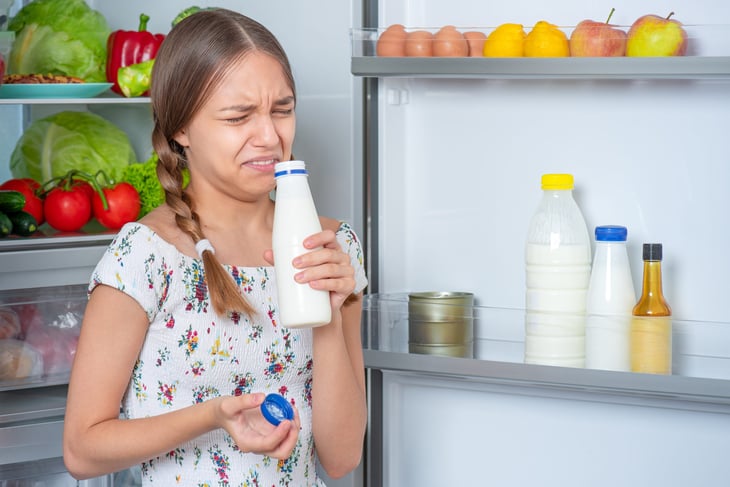 Spoiled milk