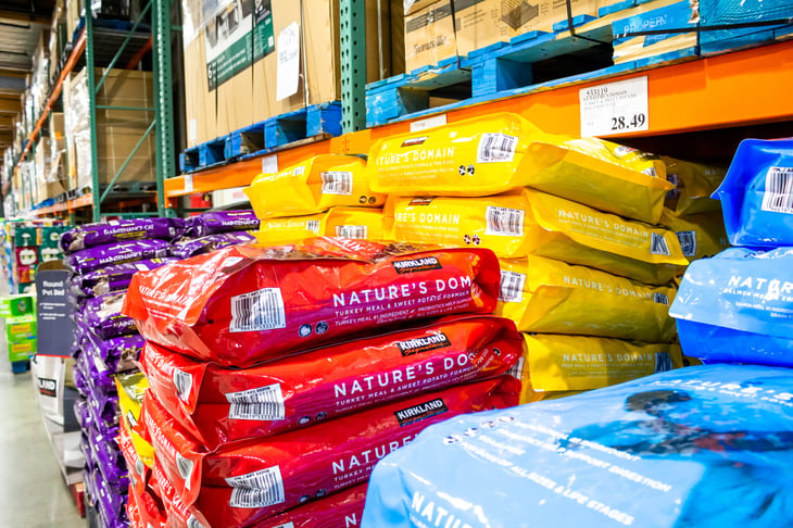 Pet food at Costco