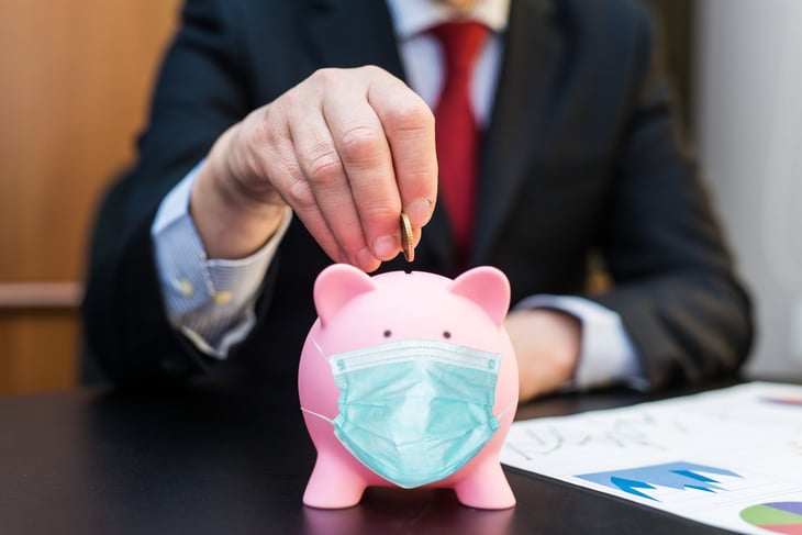 piggy bank with mask