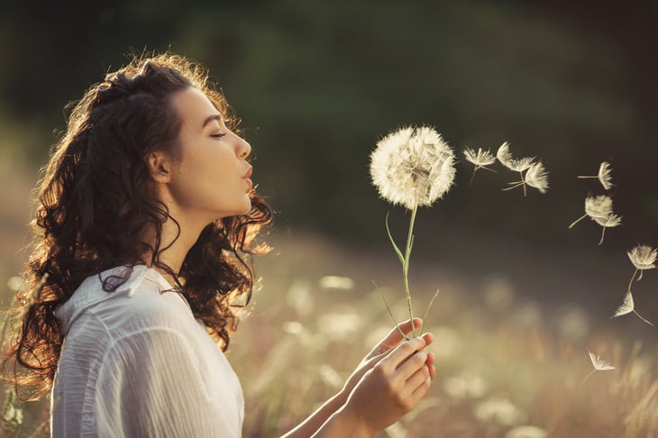 Woman enjoying nature